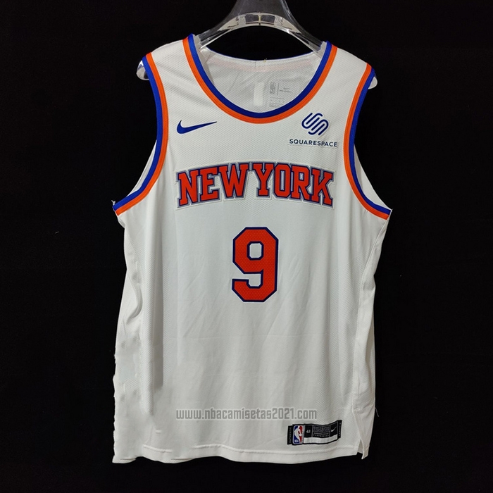 Camiseta New York Knicks RJ Barrett #9 Association Autentico Blanco